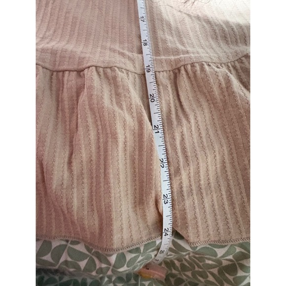 Baeverly Smocked Square Neck Ruched Front Blush Pink Babydoll shirt - Picture 7 of 7